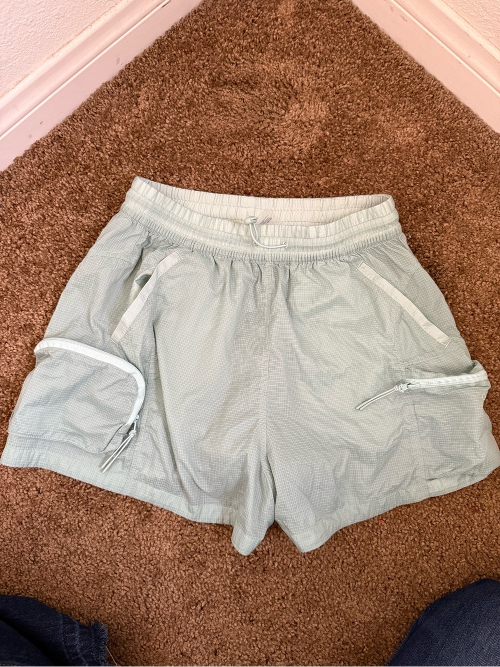 Outdoor Voices Mint Green Performance Utility Shorts